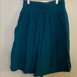 100% Linen - women’s teal shorts